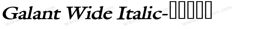 Galant Wide Italic字体转换